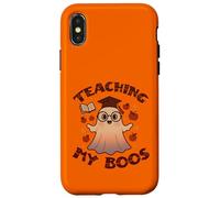 Teaching My Boos Teacher Cute Ghost Funny Teacher Halloween Case for iPhone X/XS