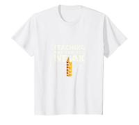 Teaching Not for The Weak: Educator's Motivational Mantra T-Shirt, Kids, White, 8 Years