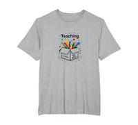 Teaching Outside The Box Special Education Inspiration T-Shirt, Men's Big and Tall, Heather Grey, 6X Tall