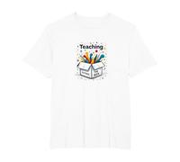 Teaching Outside The Box Special Education Inspiration T-Shirt, Men's Big and Tall, White, 6X Tall
