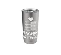 Teaching Powered by Patience Design Stainless Steel Insulated Tumbler