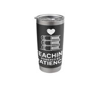 Teaching Powered by Patience Design Stainless Steel Insulated Tumbler