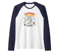 Teaching Second & Loving It: Educator's Joyful Journey Raglan Baseball Tee, Men, Navy/White, M