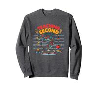 Teaching Second & Loving It: Educator's Joyful Journey Sweatshirt, Adult Unisex, Dark Heather Grey, XXL