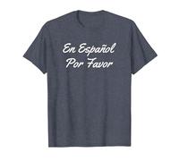 Teaching Spanish Teacher En Español Por Favor T-Shirt, Men, Heather Blue, Medium