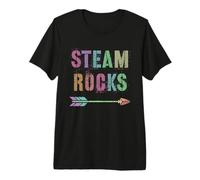 Teaching STEAM Rocks Science Technology STEM Teacher Squad Premium T-Shirt