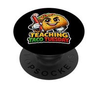 Teaching Taco Tuesday Funny Teacher Taco Meme Design PopSockets Adhesive PopGrip