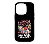 Teaching the ABCs One Smile at a Time Preschool Teacher Case for iPhone 14 Pro