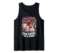 Teaching the ABCs One Smile at a Time Preschool Teacher Tank Top