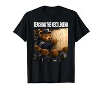 Teaching the Next Legend Bear Dad Coach Family Sports Value Graphic T-Shirt, Men, Black, M