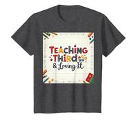 Teaching Third & Loving It: Educator Passion T-Shirt, Kids, Dark Heather Grey, 8 Years