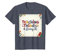 Teaching Third & Loving It: Educator Passion T-Shirt, Kids, Heather Blue, 8 Years