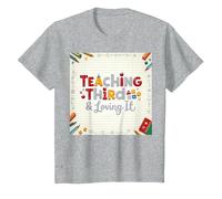 Teaching Third & Loving It: Educator Passion T-Shirt, Kids, Heather Grey, 8 Years