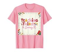 Teaching Third & Loving It: Educator Passion T-Shirt, Men, Pink, 3XL