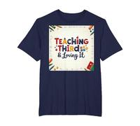 Teaching Third & Loving It: Educator Passion T-Shirt, Men's Big and Tall, Navy, 6X Tall