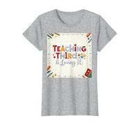 Teaching Third & Loving It: Educator Passion T-Shirt, Women, Heather Grey, 3XL