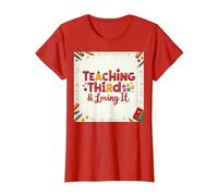 Teaching Third & Loving It: Educator Passion T-Shirt, Women, Red, XS