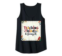 Teaching Third & Loving It: Educator Passion Tank Top, Women, Black, XXL
