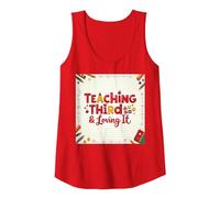Teaching Third & Loving It: Educator Passion Tank Top, Women, Red, S