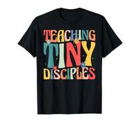 Teaching Tiny Disciples Christian Teacher Sunday School Value Graphic T-Shirt