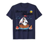 Teaching Toddler Floats My Boat Sailor Goose Back School T-Shirt