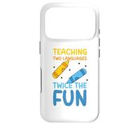 Teaching Two Languages Twice the Fun - Dual Language Teacher Case for iPhone 17 Pro