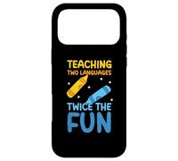Teaching Two Languages Twice the Fun - Dual Language Teacher Case for iPhone 17 Pro Max