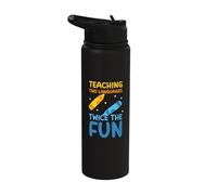Teaching Two Languages Twice the Fun - Dual Language Teacher Stainless Steel Insulated Water Bottle