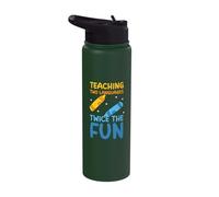 Teaching Two Languages Twice the Fun - Dual Language Teacher Stainless Steel Insulated Water Bottle