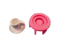 Teacup Candle Feet Resin Mold Tray Tea Cup Holder Silicone Mold Cement Craft Casting Mold