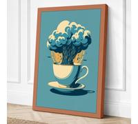 Teacup of Dreams Whimsical Canvas Wall Art Print 30x20 Inch