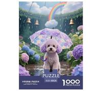 Teacup Poodle 1000 Piece Jigsaw Puzzle Educational Games Creative Jigsaw Puzzle Color Challenge for Adults And Kids 38x26cm/1000pcs
