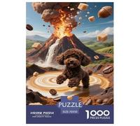 Teacup Poodle 1000 Pieces Portable Jigsaw Puzzle Age 3+ Cool Collage Effect, Fun Details, Educational, Challenging Puzzle Games 70x50cm/1000pcs