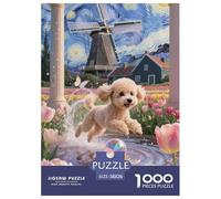 Teacup Poodle 1000pcs Paper Jigsaw Puzzle 100% Recycled Cardboard Beautiful Decoration for Adults And Kids 38x26cm/1000pcs