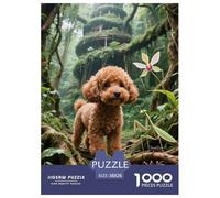 Teacup Poodle 1000pcs Paper Jigsaw Puzzle Colourful Puzzle Educational Games for Adults And Kids 38x26cm/1000pcs