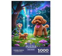 Teacup Poodle Jigsaw Puzzle Mascotas Adult And Children 1000 Jigsaws Beautifully Illustrated Fun Activity for Home Birthday Jumbo for Boys And Girls 70x50cm/1000pcs
