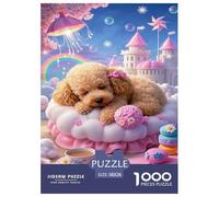 Teacup Poodle Jigsaw Puzzle Mascotas Adult And Children Beautifully Illustrated Rainy Days Fun Activities Birthday Jumbo for Boys And Girls 38x26cm/1000pcs