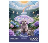 Teacup Poodle Jigsaw Puzzle Mascotas Adult And Children Educational Games Gifts Rainy Days Fun Activities Birthday Jumbo for Boys And Girls 70x50cm/1000pcs