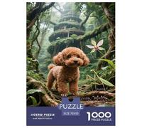 Teacup Poodle Jigsaw Puzzles Animales Encantadores Adult And Children 1000 Jigsaws Educational Games Gifts Fun Activity for Home Birthday Jumbo Age 12+ for Adults 70x50cm/1000pcs
