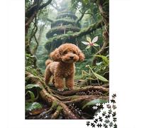 Teacup Poodle Jigsaw Puzzles Puzzle for Adults Kids. 1000 Piece Rainforest Trees Great Gifts Challenge Toy Educational Games Home Decoration for Adults& Kids Age 14 Years Up 1000pcs (75x50cm)