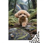 Teacup Poodle Jigsaw Puzzles Puzzles for Adults Kids. 1000 Piece Forest Whimsical Challenge Toy Home Decoration for Gifts 1000pcs (75x50cm)
