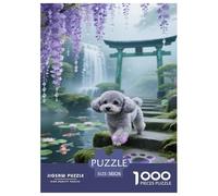Teacup Poodle1000Piece JigsawPuzzleanimal ForAdult Challenging LargePiecePuzzles Age12+byth ThemeFlowersandBirds Uncover The Puzzle 38x26cm/1000pcs