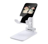 Teacups Frogs Mushroom Portable Cell Phone Stand for Desk Foldable Phone Holder Adjustable Angle Height