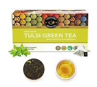 TEACURRY Tulsi Green Tea (30 Tea Bags, 1 Month Pack) - Helps With Strength, Immunity & Digestion - Holy Basil Tea - All Natural Caffeine Free | Indian Herbal Tea