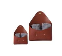 Teadokly PU Leather Hanging Wall Organizer, 2pcs Mail & Letter Holder Bag for Home Decor, Storage for Postcards, Bills, Flowers, Keys - for Office, Bedroom, Living Room