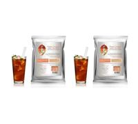 Teaforia Peach Iced Tea Mix (1kg). Refreshing, Fruity and Delicious. Great for Iced Tea and Bubble Tea. No Artificial Flavours or Colours and 100% Vegan (Pack of 2)
