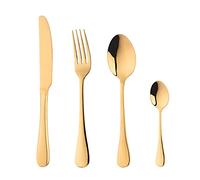 TEAHAHA Stainless Steel Flatware Set of 1,4 Pieces withTable Knife Fork Spoon Teaspoon,Silverware, Kitchen Utensil Cutlery Set, for Home Kitchen,Table Dining