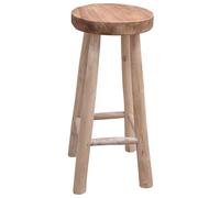 vidaXL Bar Stool Solid Teak Wood, Brown