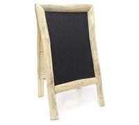 Teak Chalkboard Easel Sandwich Board - Free Standing Pavement Display Sign, Blackboard Menu Display Board for Bars Cafes Restaurant