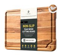Teak Cutting Board 15inch Non Slip Over Sink Kitchen 2025 First Apartment Essentials Wooden Cutting Board New Home Must Haves Accessories House Warming Decor Housewarming Hostess Host Gifts L